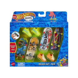 set di fingerboard mattel hot wheels pattini e scarpe tony mini skate
