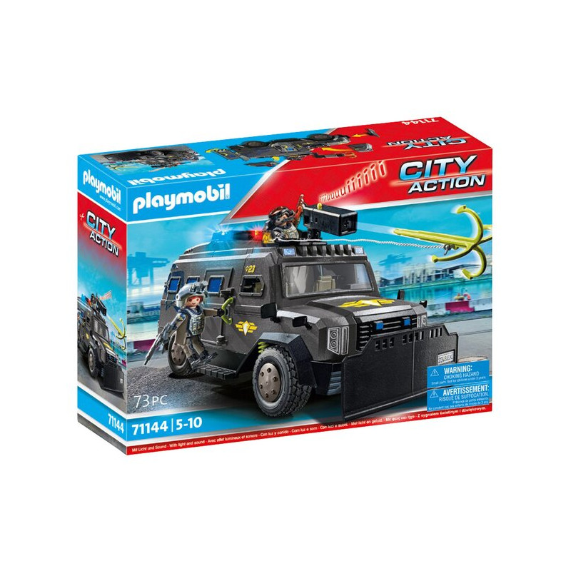 set da gioco playmobil city action veicolo d'intervento delle