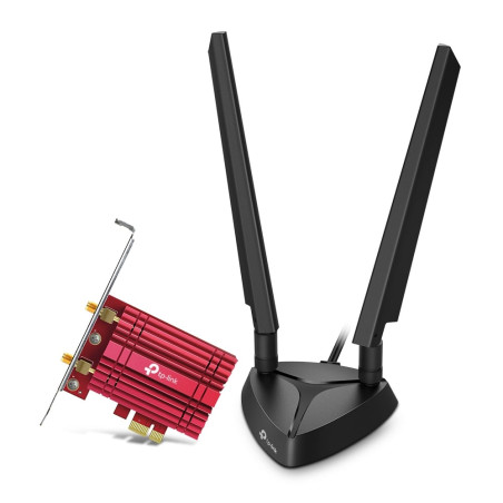 adattatore pcle wireless tp-link 5400mbit/s nero/rosso [archer