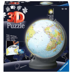 puzzle 3d ravensburger globe ball con luce 540pz multicolore [11549]