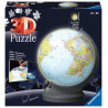 puzzle 3d ravensburger globe ball con luce 540pz multicolore [11549]