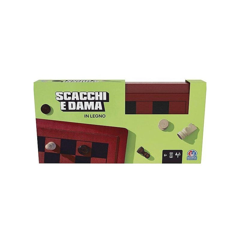 scacchi e dama spin master gioco di societa' in legno