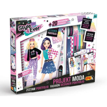 set creativo epee fashion projekt moda portfolio multicolore [jiepez0dg094435]