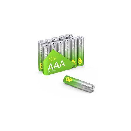 batteria gp batteries 1x12 gp super alcalina 1.5v aaa micro lr03