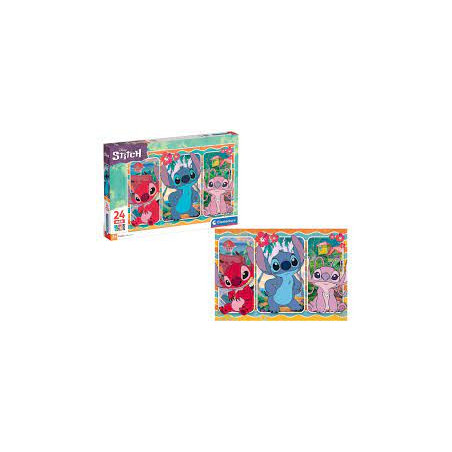 puzzle clementoni maxi disney stitch supercolor multicolore 24pz