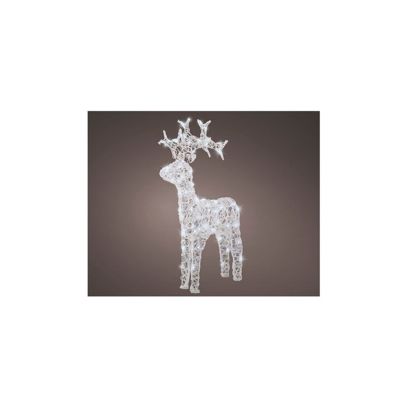 decorazione renna lumineo led kaemingk 491443 57.5x18x89cm 1pz acrilico