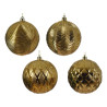 palline albero di natale kaemingk sfera in plastica 10cm 1pz oro