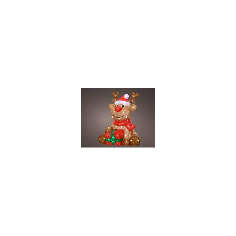 luce decorativo kaemingk renna di natale acrilico fisso da esterno