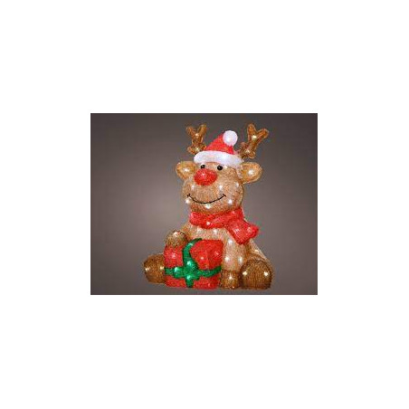 luce decorativo kaemingk renna di natale acrilico fisso da esterno