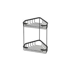 portaoggetti gedy box doccia angolare nero opaco