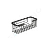 porta oggetti gedy smart da doccia in filo cromato 252x86x102mm nero