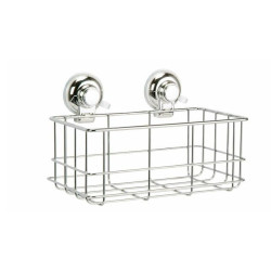 porta oggetti gedy da doccia rettangolare con ventosa cromato [ho18