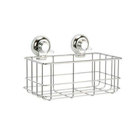 porta oggetti gedy da doccia rettangolare con ventosa cromato [ho18