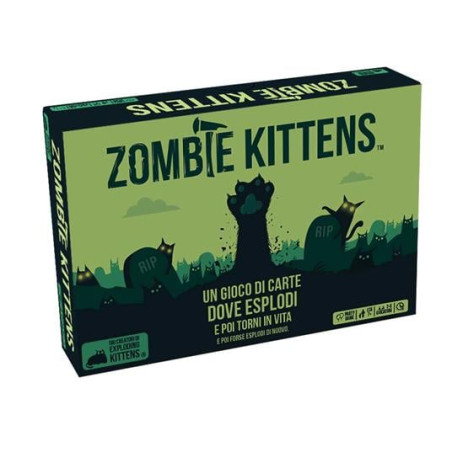 gioco da tavolo asmodee zombie kittens 7anni+ 61 carte