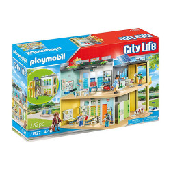 gioco da costruzione playmobil city life scuola grande multicolore
