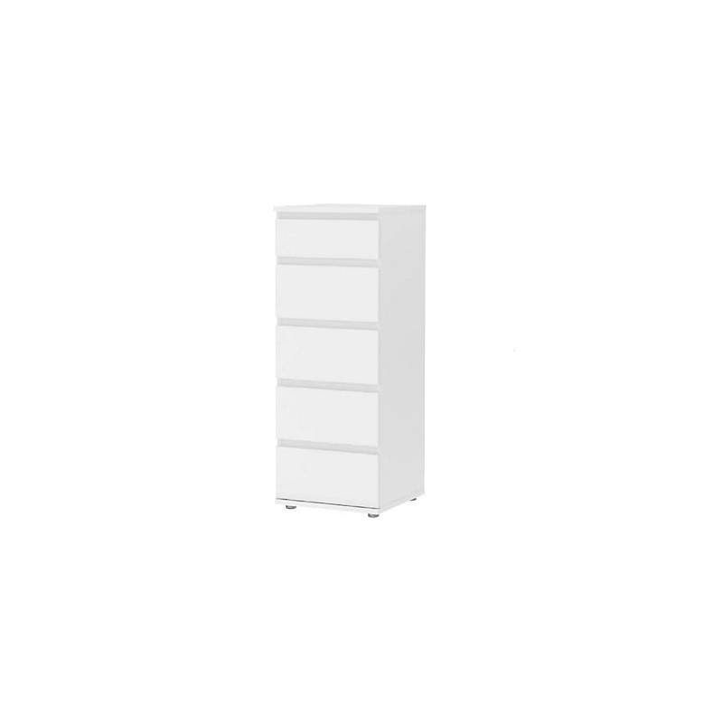 cassettiera tvilum 7109649 nova narrow bianco