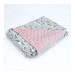 coperta carrozzina baby idea mcur unicorno 90x65cm rosa