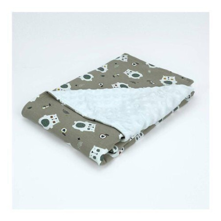 coperta carrozzina baby idea pcob orso 90x65cm beige