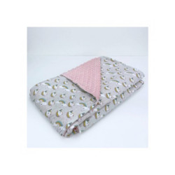 coperta lettino baby idea mlur unicorno 1.35x1.1m rosa