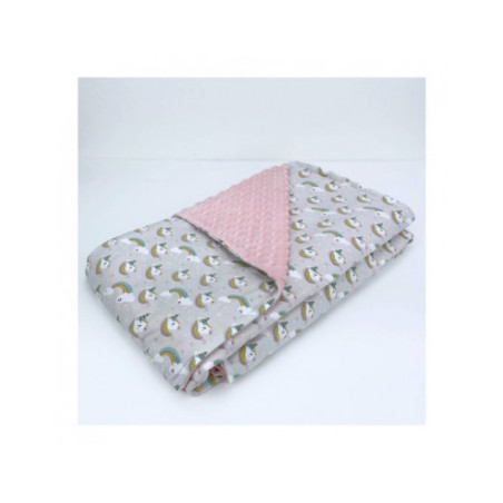 coperta lettino baby idea mlur unicorno 1.35x1.1m rosa