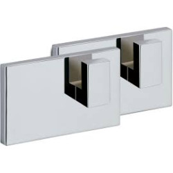 supporto gedy kit 2 piatti con colla per doccia angolare in metallo