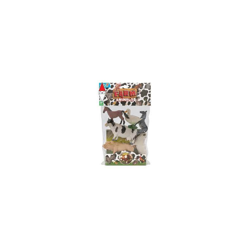 figurine globo 41705 animali fattoria in busta 6pz