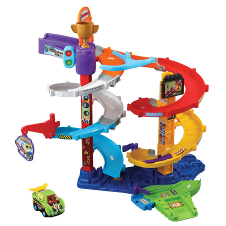 set da gioco v-tech vroom vroom go - mega circuito 2in1 multicolore