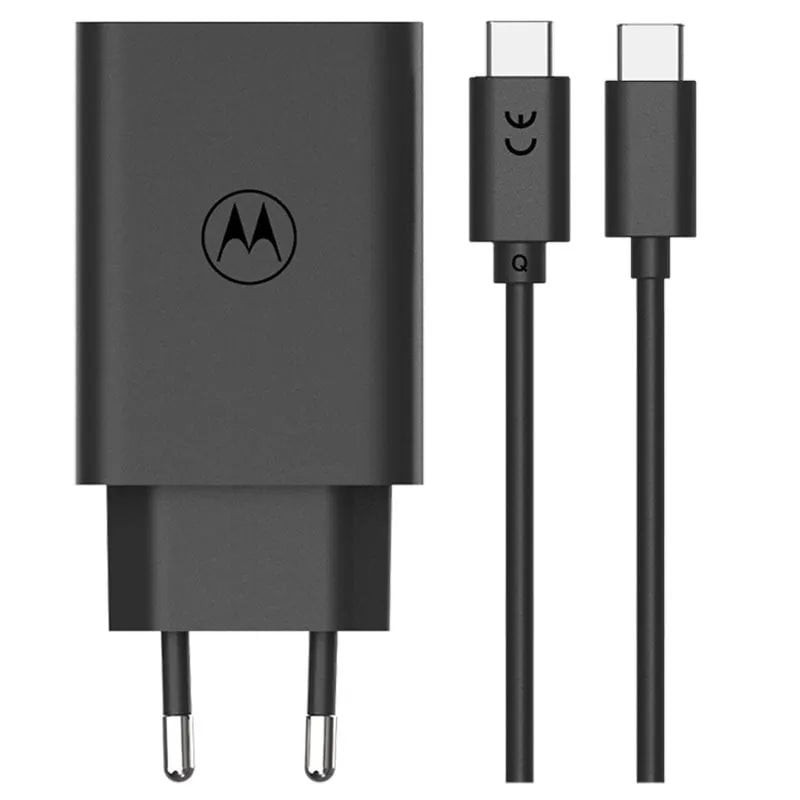alimentatore da rete motorola turbopower ganÂ 68w usb-c con cavo