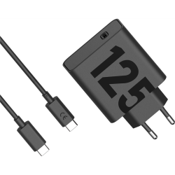 alimentatore da rete motorola turbopower gan 125w usb-c con cavousb-c