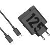 alimentatore da rete motorola turbopower gan 125w usb-c con cavousb-c