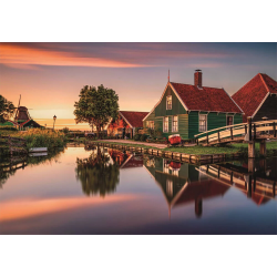 puzzle clementoni 31696 casa verde a zaanse schans 59.2x84.3cm 1500pz