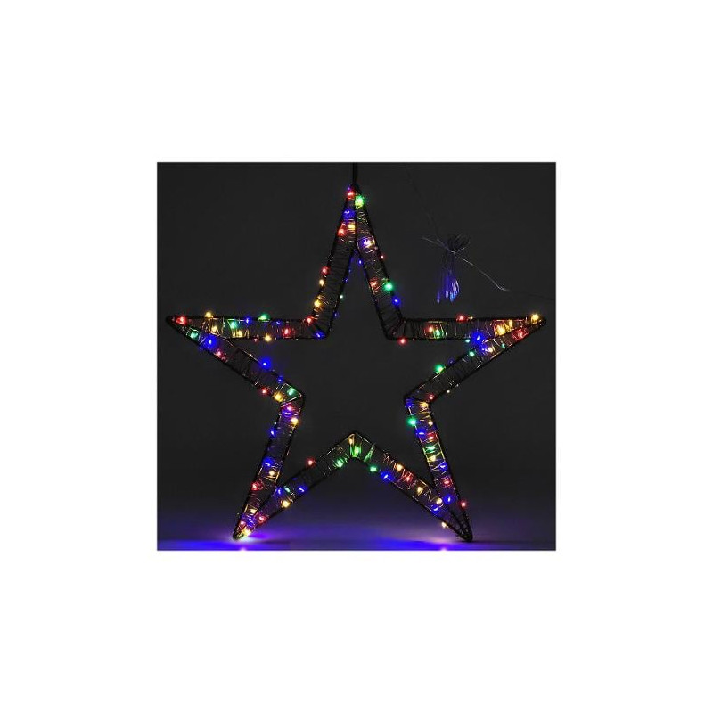 decoro luminoso general trade 405983 stella microled rgb 50cm assortito