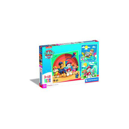 puzzle clementoni super color paw patrol 3x48pz [wzclet0uc025291]