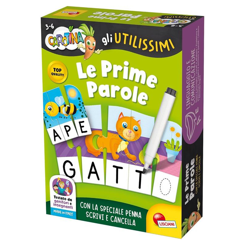 gioco educativo lisciani carotina gli utilissimi le prime parole