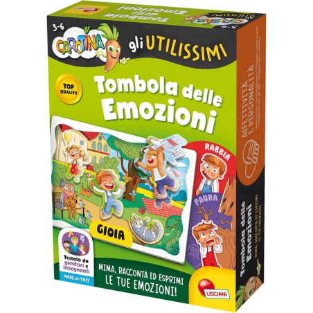 gioco educativo lisciani carotina gli utilissimi tombola delle emozioni