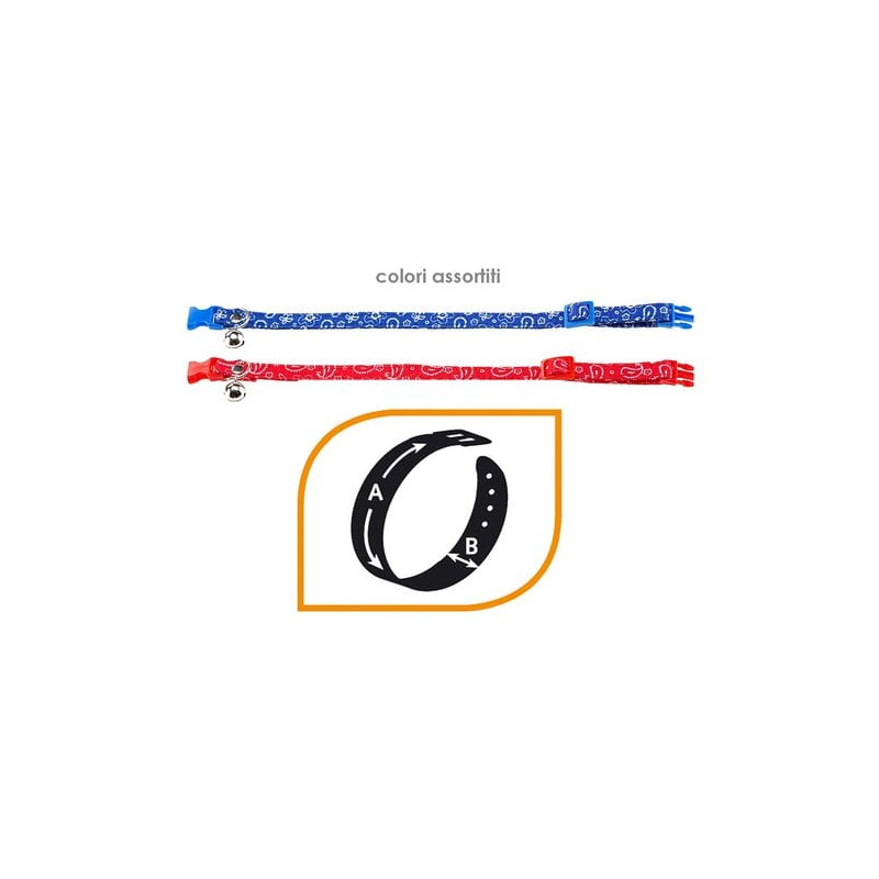 collarino ferplast gat5627 con campana per gatto multicolore