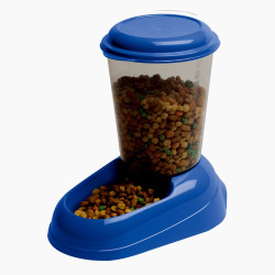 distributore di cibo ferplast zenith per cani e gatti 3l 20.2cm blu