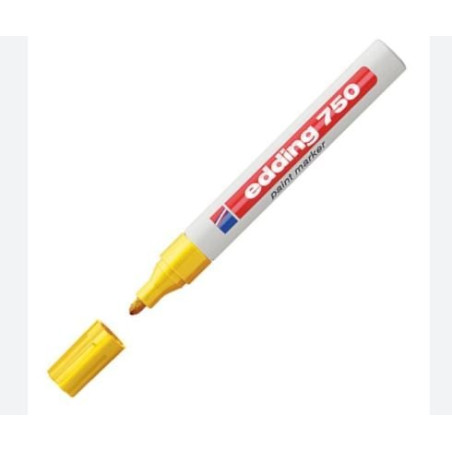 pennarello edding 750 punta tonda media per vernice 2/4mm giallo