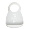 bavaglino chicco in silicone con tasca grigio