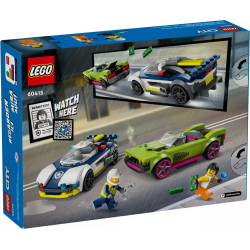 gioco da costruzione lego inseguimento sulla muscle car multicolore