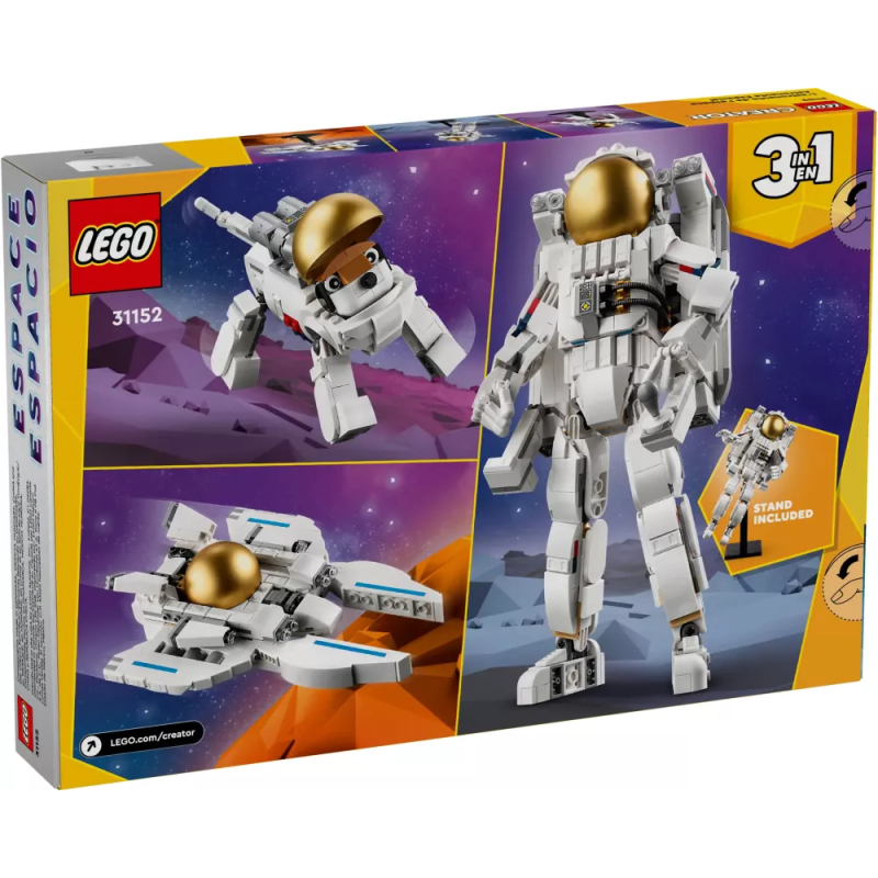 gioco da costruzione lego astronauta spaziale 3-in-1 multicolore