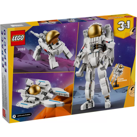 gioco da costruzione lego astronauta spaziale 3-in-1 multicolore