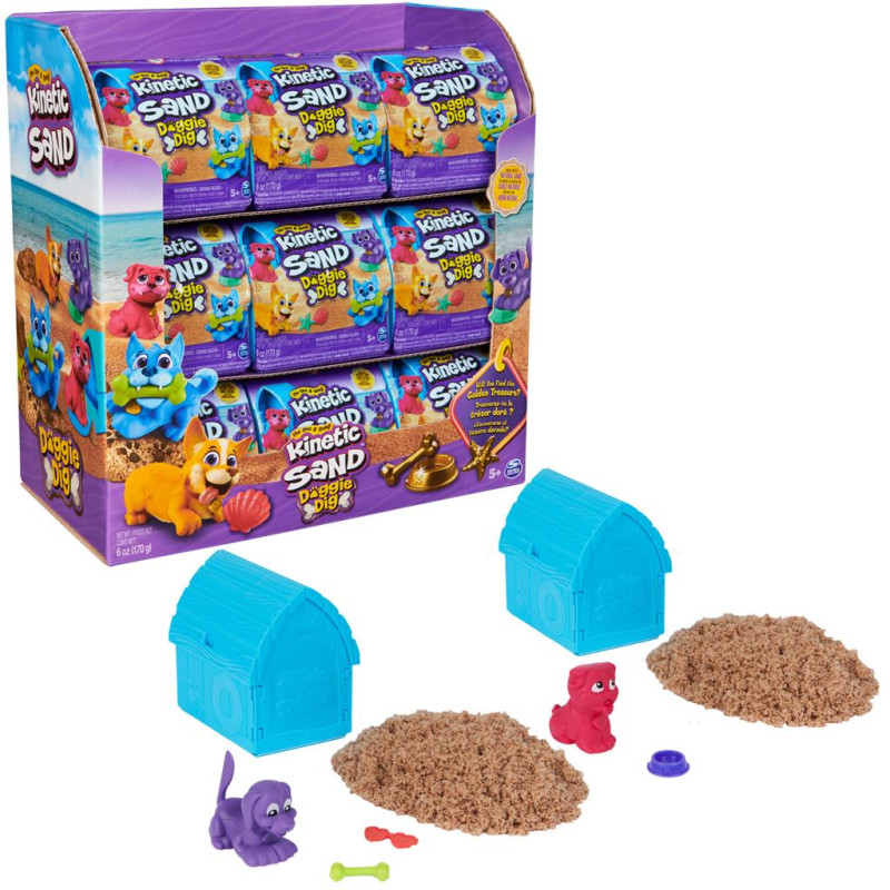 gioco creativo spin master 6068641 kinetic sand mini cagnolino multicolore