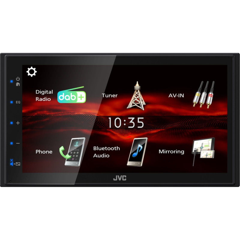 autoradio jvc 200w bluetooth nero [kwm080dbt]