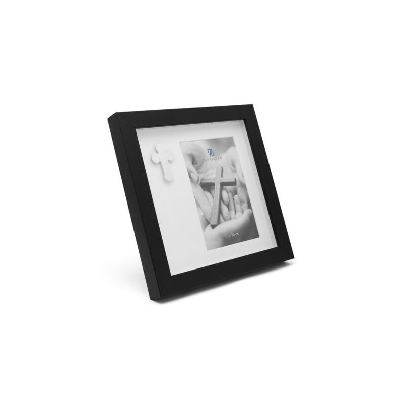 cornice portafoto zilverstad 10x15cm in metallo nero [7550001]