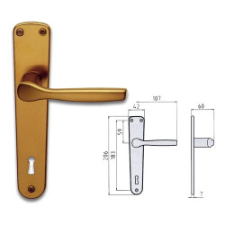 Maniglia gabry anodizzata placca 8x70 (pz 8) [ghidini ]