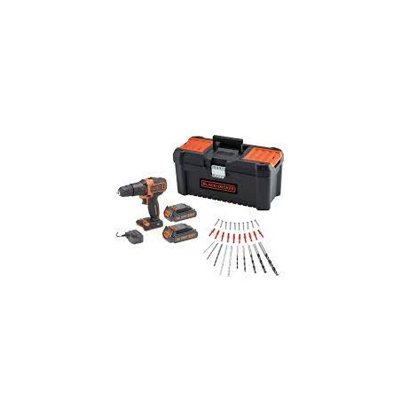 trapano avvitatore black & decker bdchd18c2ta a percussione 18v