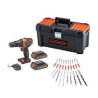 trapano avvitatore black & decker bdchd18c2ta a percussione 18v