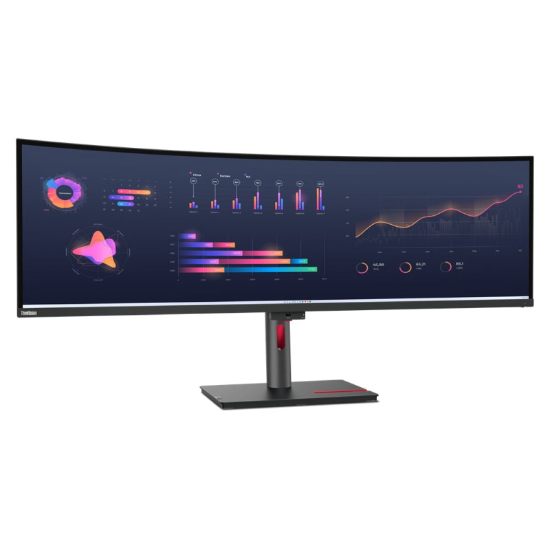 monitor led 49" lenovo p49w-30 5120x1440/4ms/nero [63dbrat1eu]