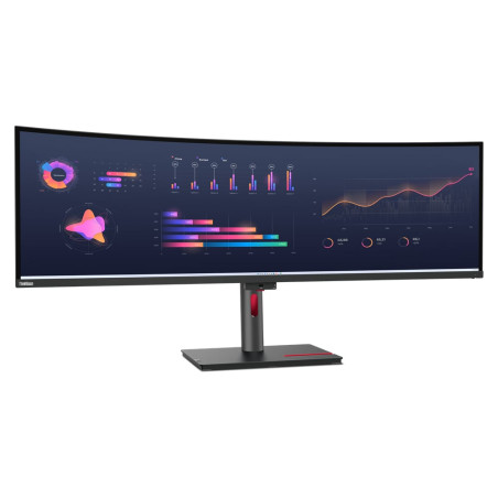 monitor led 49" lenovo p49w-30 5120x1440/4ms/nero [63dbrat1eu]